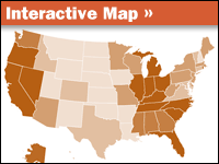 Map: Unemployment Numbers By State