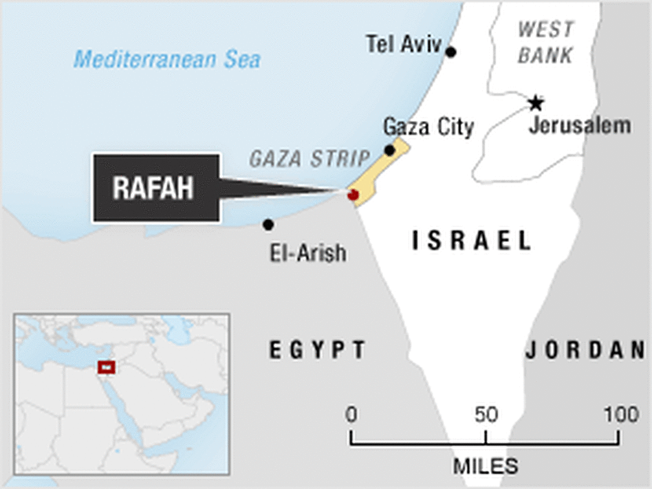 Map of the Egypt-Gaza Border Map of the Egypt-Gaza Border