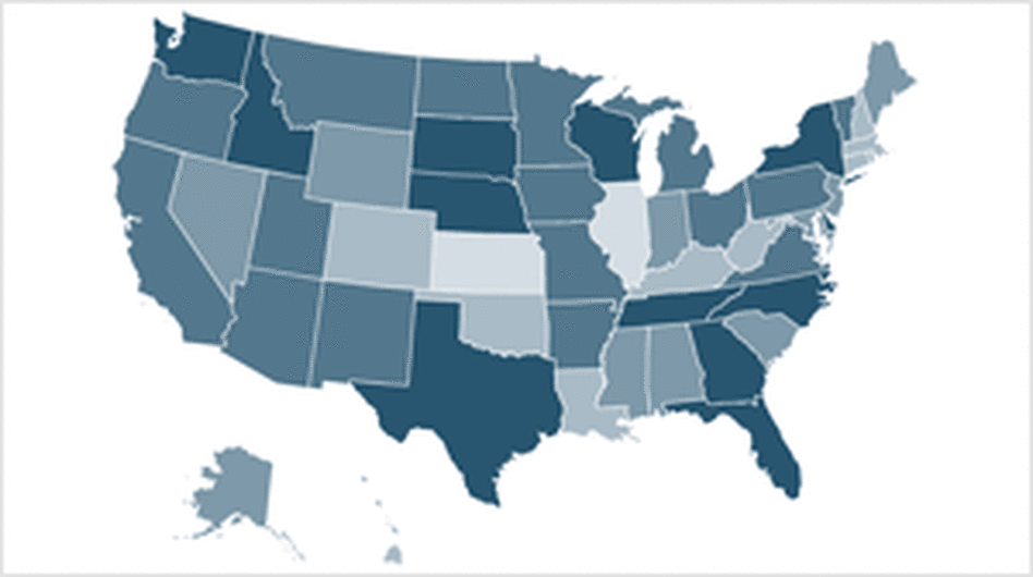 Map: U.S. State Pension Funding Levels Map: U.S. State Pension Funding Levels