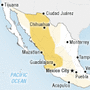 Map of Mexican cartel areas of influence