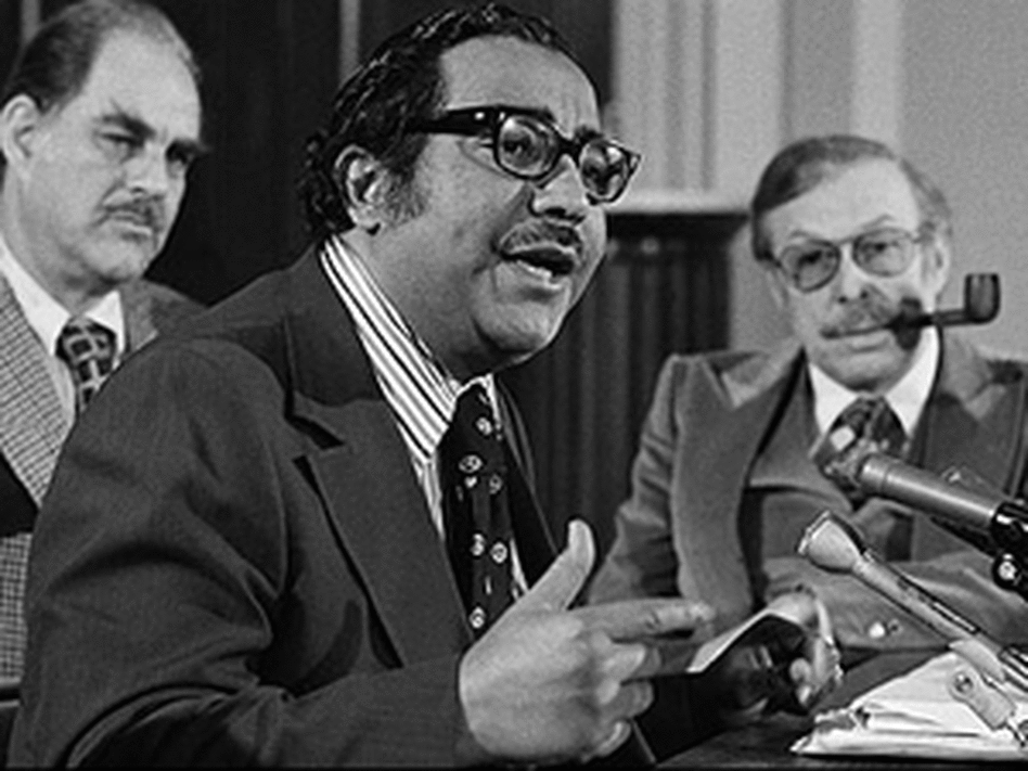 Rep. Charles Rangel chairs a House hearing on Dec. 10, 1976.