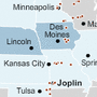 Map of tornadoes in the U.S. in May 2011
