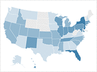 Map: Time to complete a foreclosure, by state Map: Time to complete a foreclosure, by state