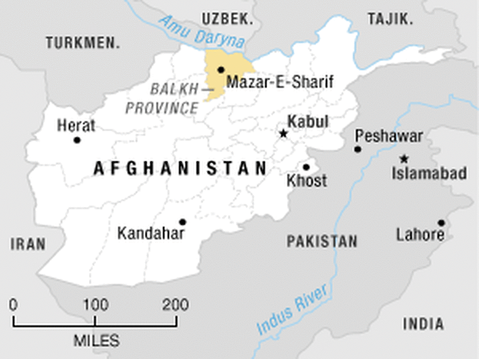 Map of Afghanistan's Balkh province Map of Afghanistan's Balkh province