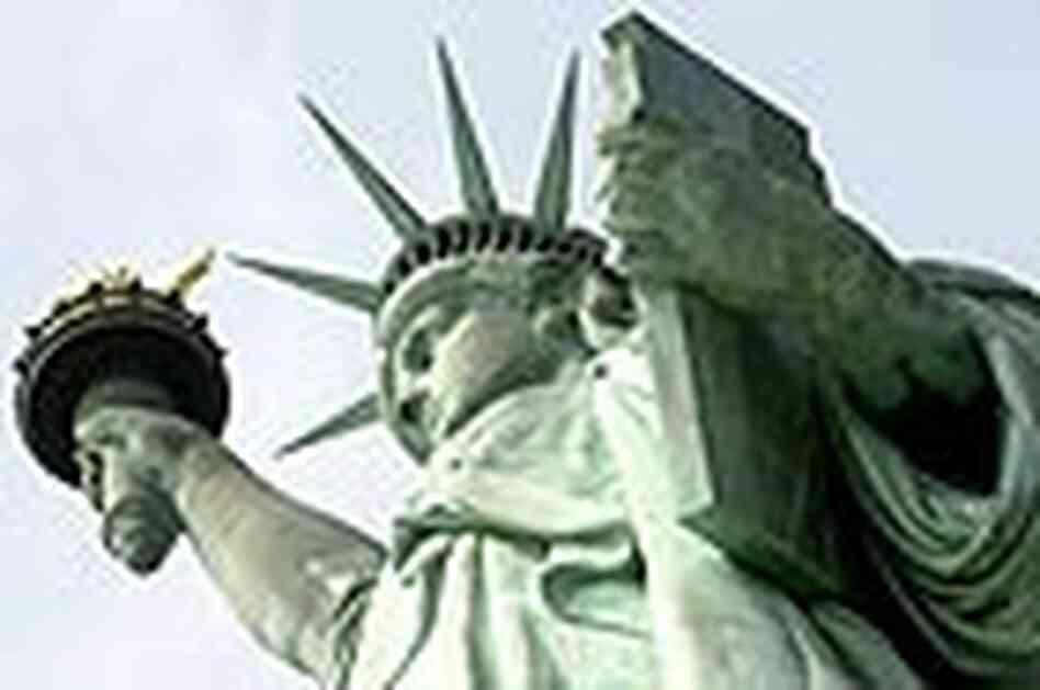 The Statue of Liberty after a press tour in New York, Aug. 2, 2004. The Statue of Liberty after a press tour in New York, Aug. 2, 2004.