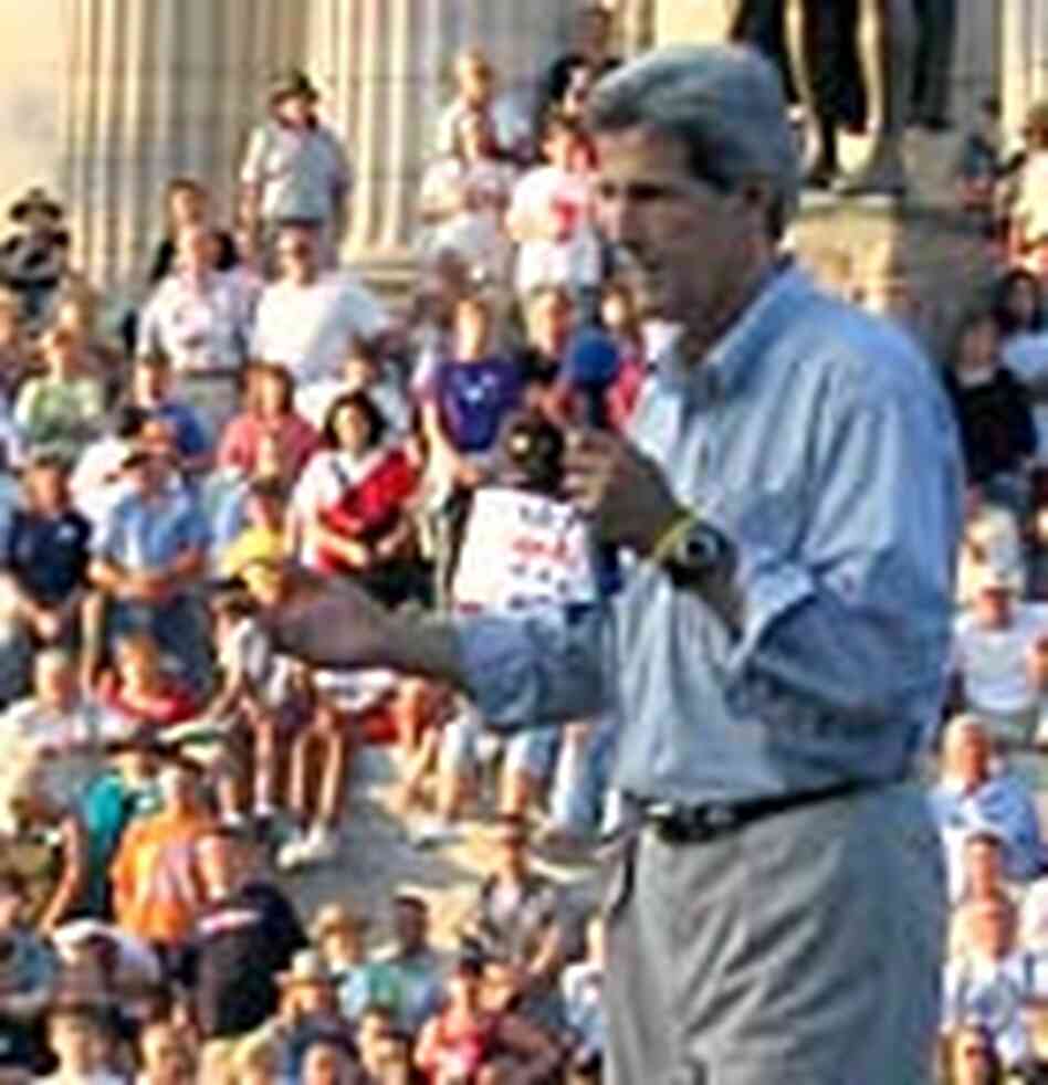John Kerry gives a speech John Kerry gives a speech