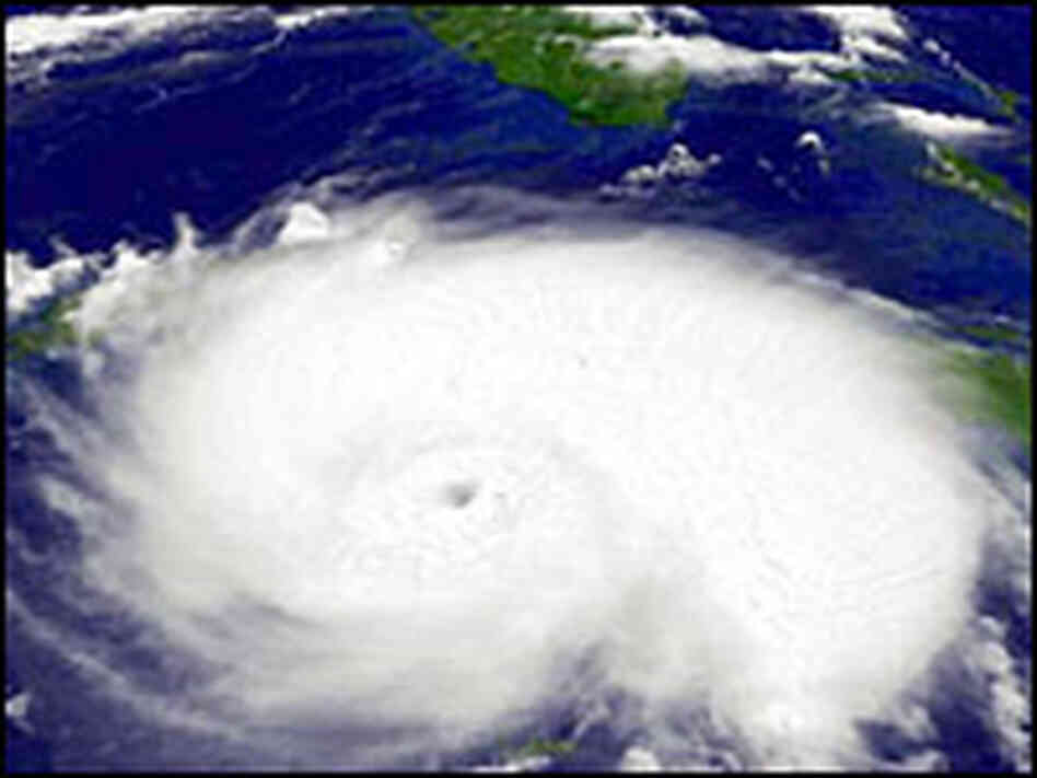 Hurricane Charley's Category 2 force has led to a state of emergency being declared. Credit: NOAA Hurricane Charley's Category 2 force has led to a state of emergency being declared. Credit: NOAA