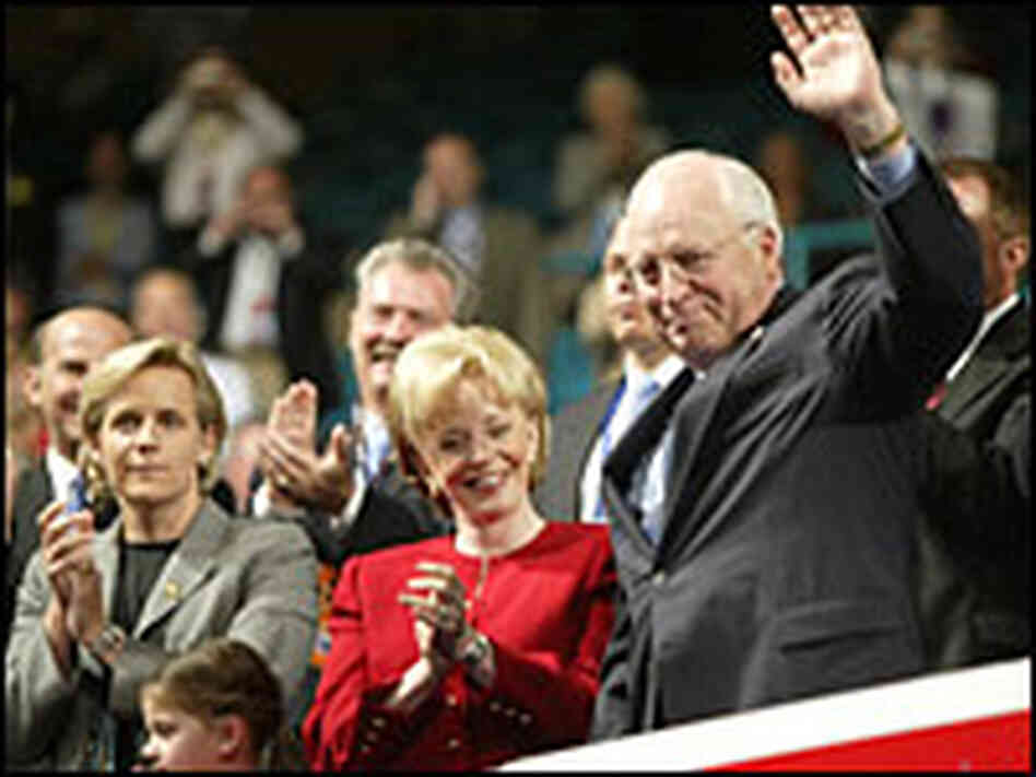 Vice President Dick Cheney, with his wife, Lynne, greets the crowd. Credit: Reuters Vice President Dick Cheney, with his wife, Lynne, greets the crowd. Credit: Reuters