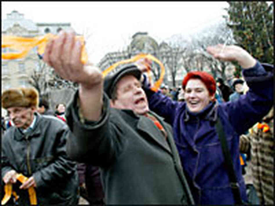 Ukrainians celebrate Viktor Yushchenko's Ukrainians celebrate Viktor Yushchenko's
