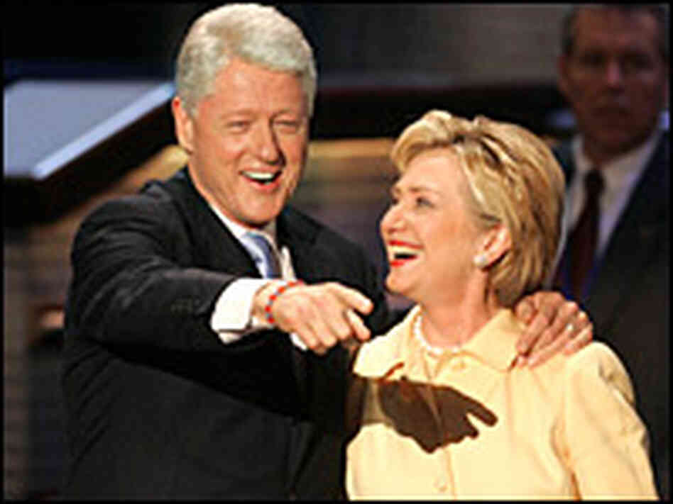 Former President Bill Clinton stands with his wife, Sen. Hillary Rodham Clinton Former President Bill Clinton stands with his wife, Sen. Hillary Rodham Clinton