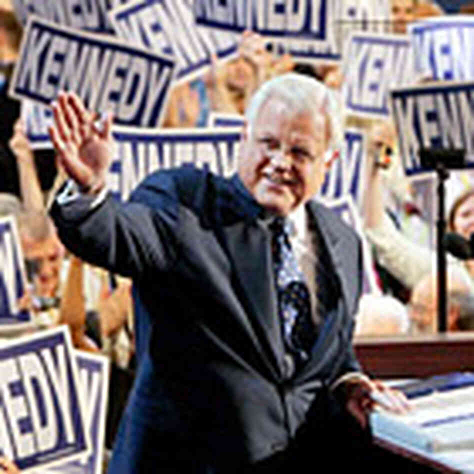 Sen. Edward Kennedy acknowledges the crowd at the Democratic Convention in Boston, his hometown. Sen. Edward Kennedy acknowledges the crowd at the Democratic Convention in Boston, his hometown.