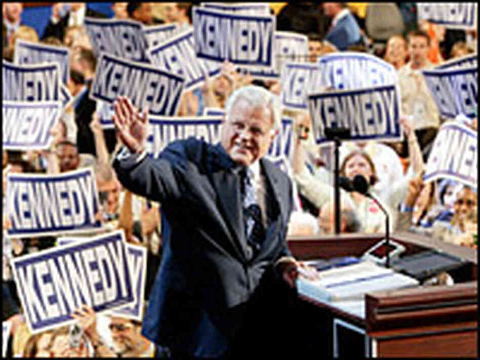 Sen. Edward Kennedy acknowledges the crowd at the Democratic Convention in Boston. Credit: Reuters Sen. Edward Kennedy acknowledges the crowd at the Democratic Convention in Boston. Credit: Reuters