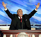 Al Sharpton addresses the convention