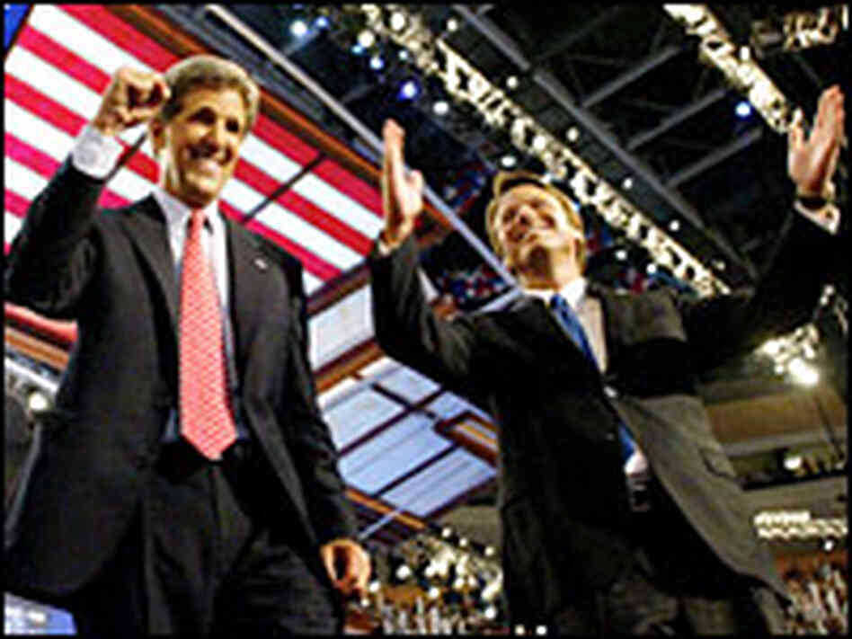 Democratic presidential nominee Sen. John Kerry and running mate Sen. John Edwards Democratic presidential nominee Sen. John Kerry and running mate Sen. John Edwards