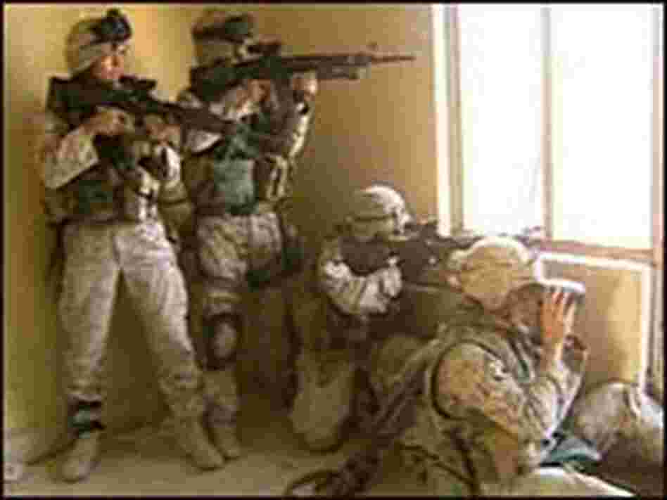 U.S. Marines fight with insurgents in the Iraqi city of Falluja, Nov. 11, 2004. U.S. Marines fight with insurgents in the Iraqi city of Falluja, Nov. 11, 2004.