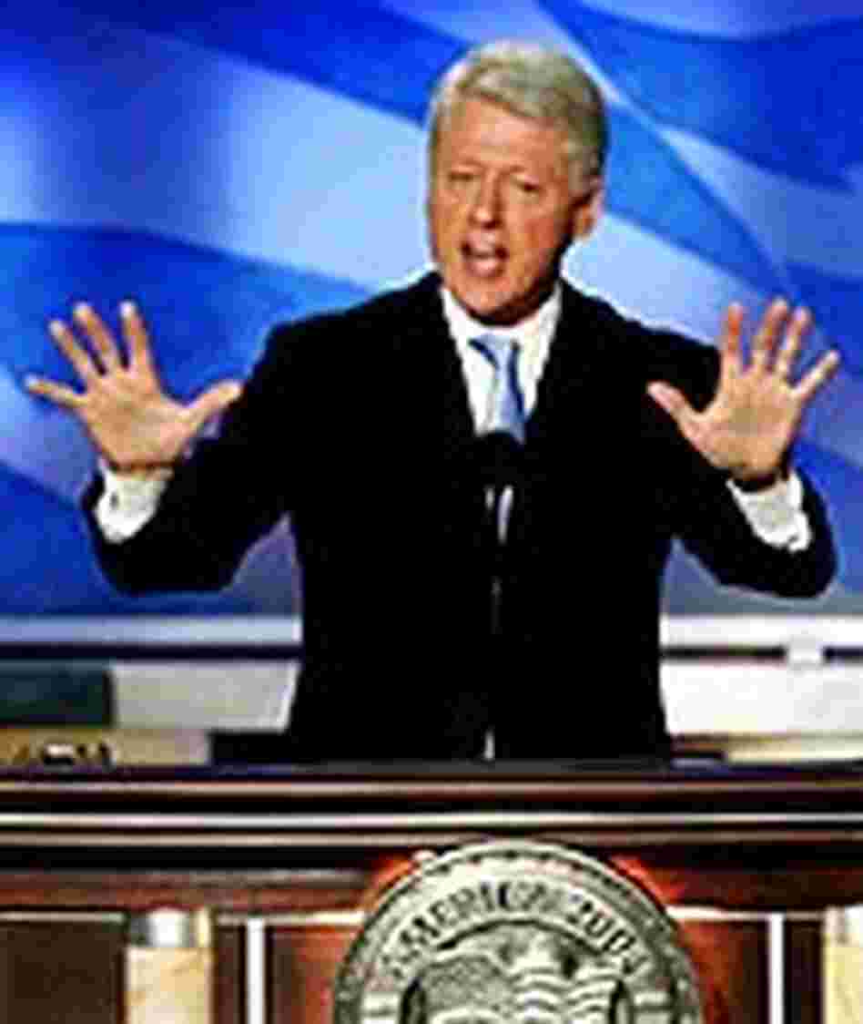 Former President Clinton addressed the Democratic Convention. Credit: Gary Hershorn/Reuters/Corbis Former President Clinton addressed the Democratic Convention. Credit: Gary Hershorn/Reuters/Corbis