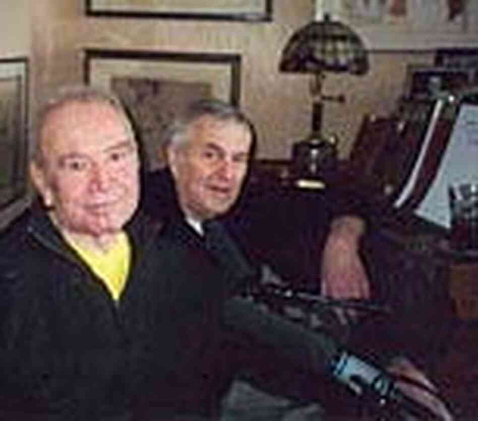 Fred Ebb, left, and John Kander at the piano, in 2002. Fred Ebb, left, and John Kander at the piano, in 2002.
