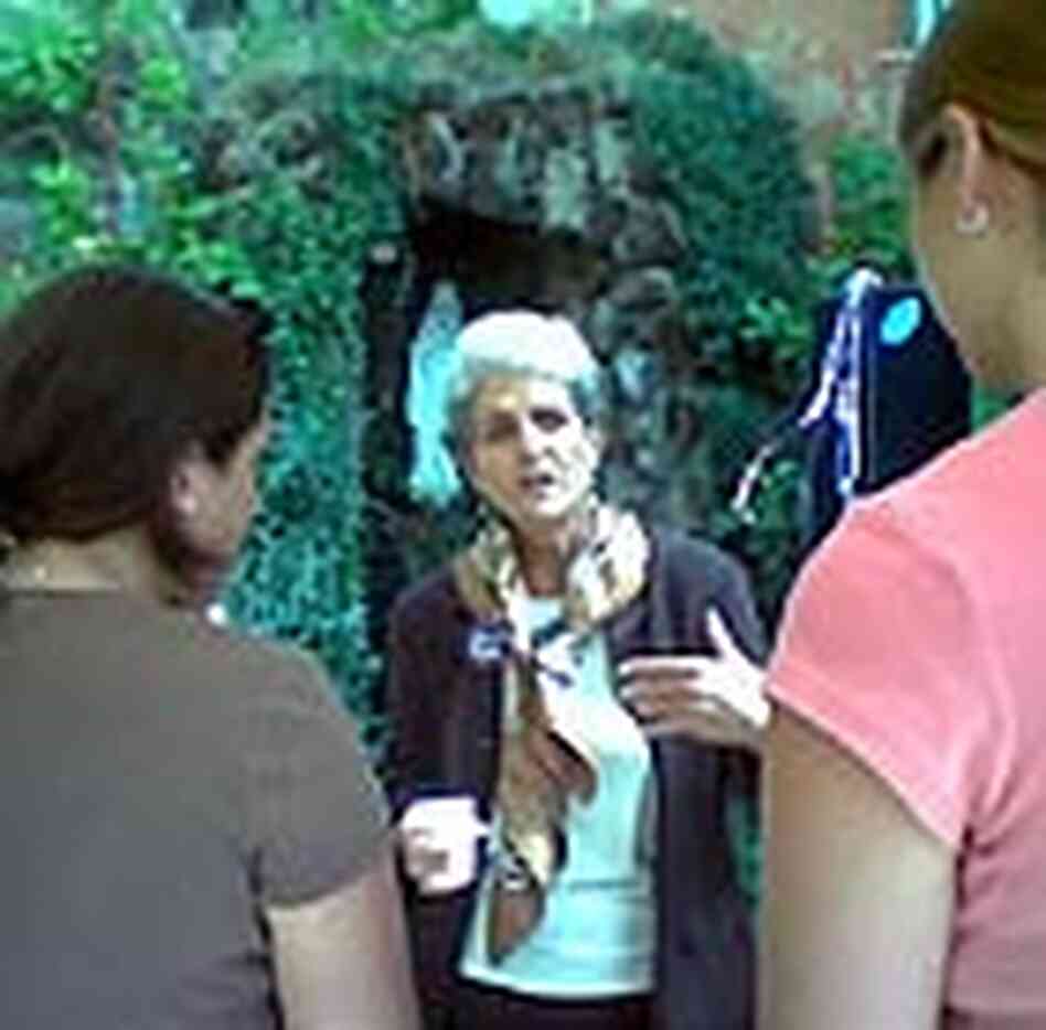 Diana Kerry campaigns for her brother in Rome. Diana Kerry campaigns for her brother in Rome.