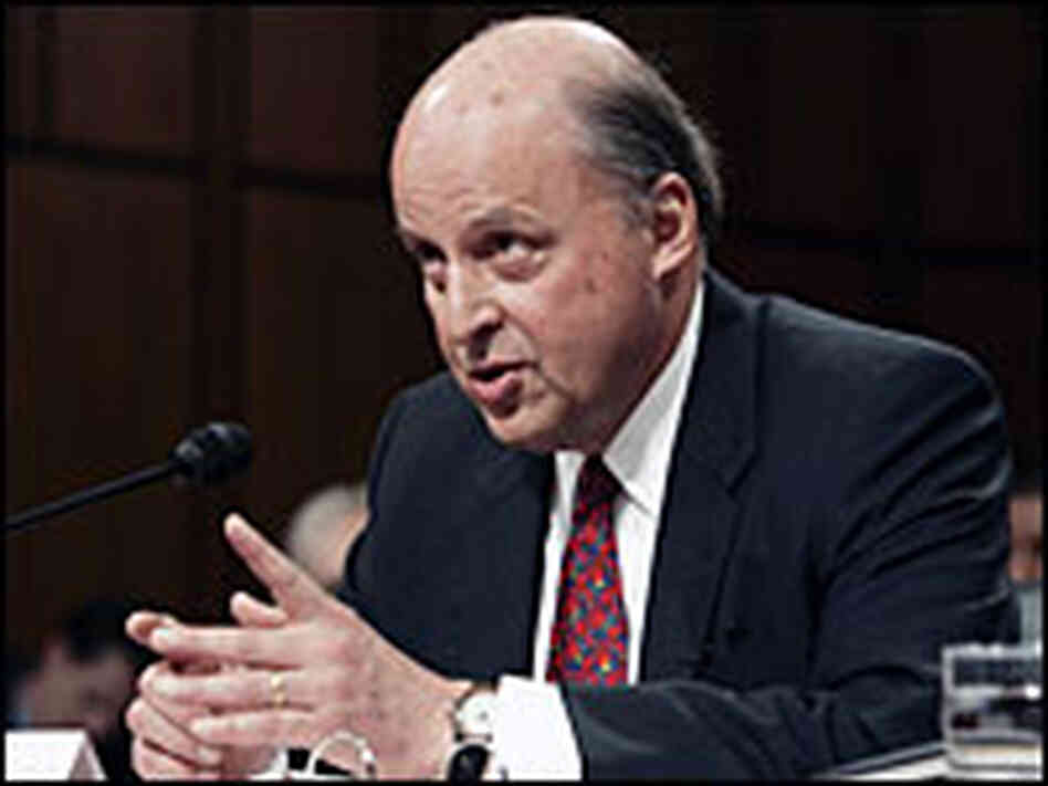 John Negroponte speaks at a Senate hearing on his nomination John Negroponte speaks at a Senate hearing on his nomination