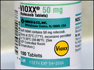 A bottle of prescription arthritis and pain medication Vioxx 