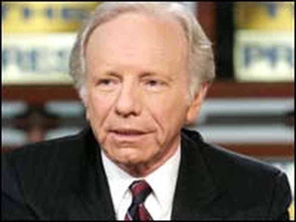 Sen. Joseph Lieberman, shown during a March 2005 television appearance. Sen. Joseph Lieberman, shown during a March 2005 television appearance.