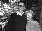 Arthur Miller and Marilyn Monroe at Miller's house in Roxbury, a few hours before their wedding. Arthur Miller and Marilyn Monroe at Miller's house in Roxbury, a few hours before their wedding.
