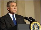 President Bush speaks at the White House about the Iraqi elections. President Bush speaks at the White House about the Iraqi elections.