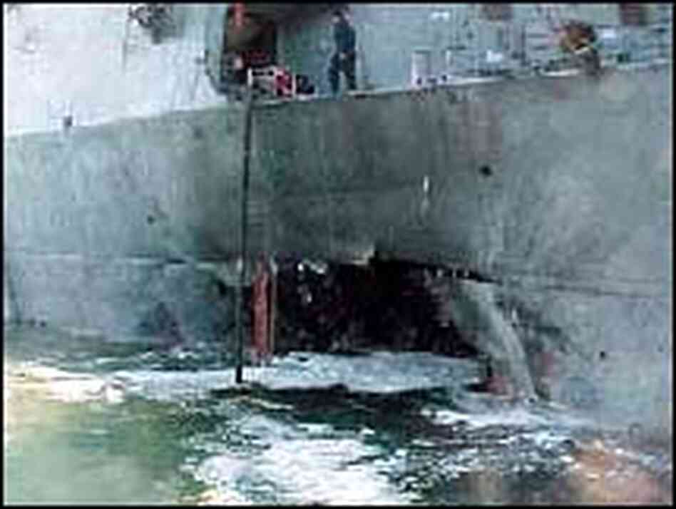 USS Cole after bomb attack in 2000 USS Cole after bomb attack in 2000