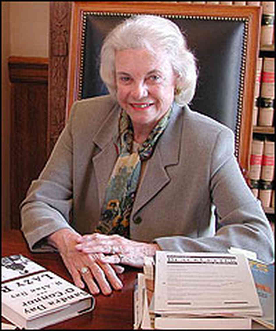 Justice Sandra Day O'Connor in her office, 2003. Credit: Susan Stamberg, NPR. Justice Sandra Day O'Connor in her office, 2003. Credit: Susan Stamberg, NPR.