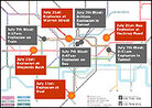 Map of London transit bombings July 7 and July 21.