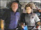 Shuttle Commander Eileen Collins and Mission Specialist Andrew Thomas Shuttle Commander Eileen Collins and Mission Specialist Andrew Thomas