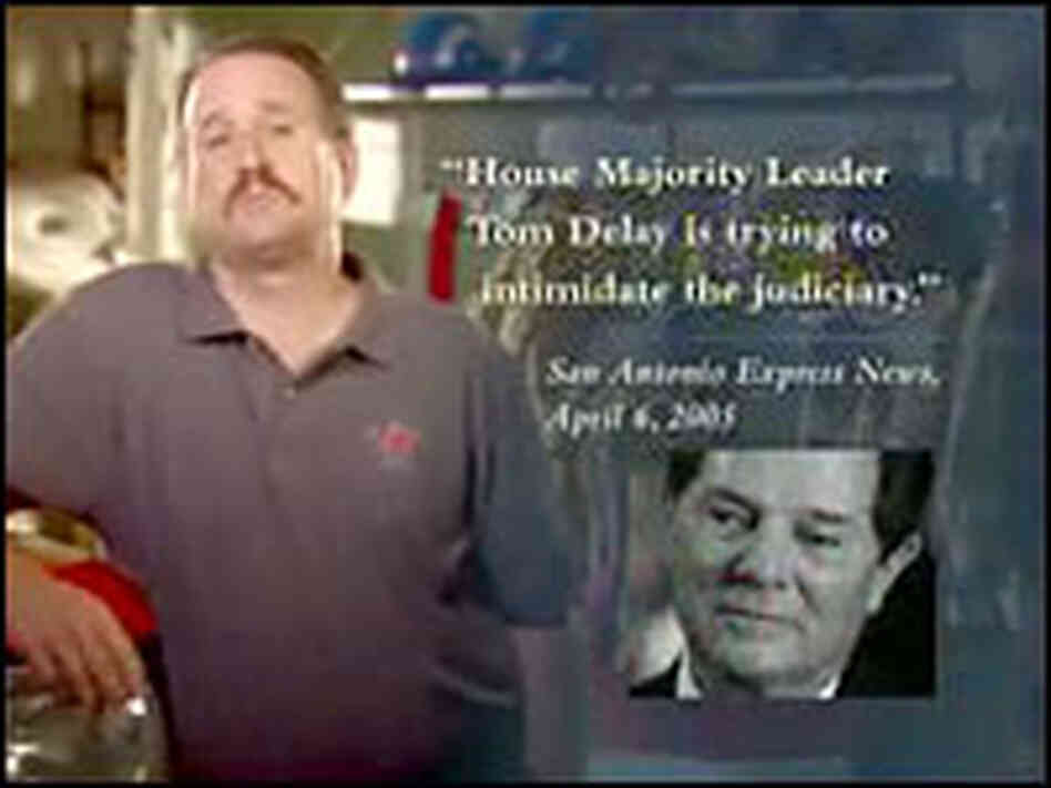 Image from a People for the American Way ad. Image from a People for the American Way ad.