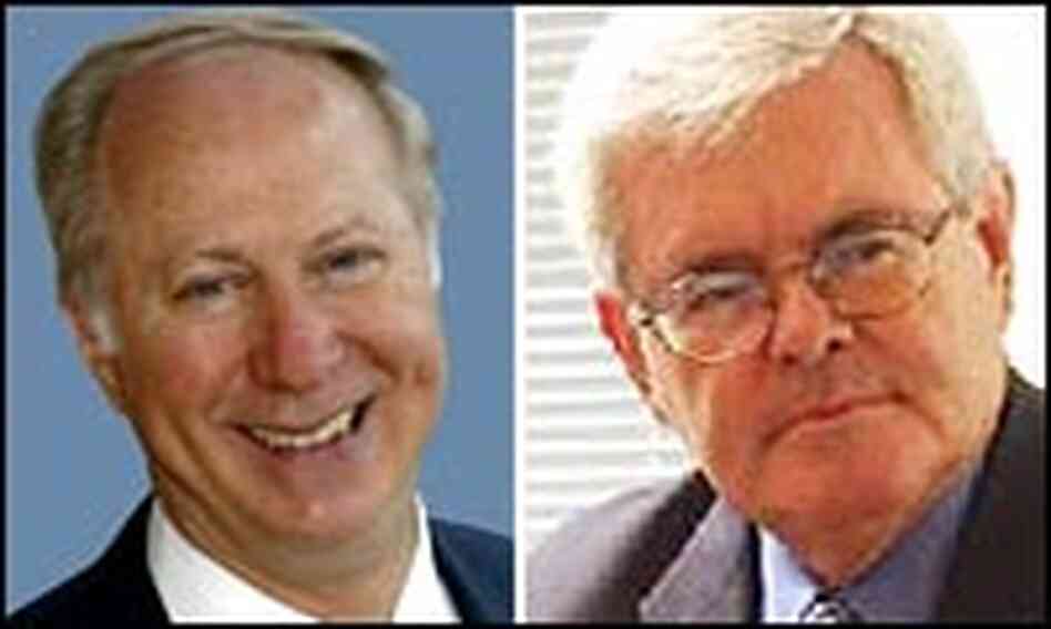 David Gergen, left, and Newt Gingrich David Gergen, left, and Newt Gingrich