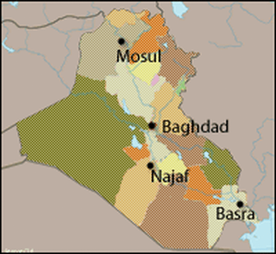 Map of Iraq's 18 provinces. Credit: NPR.org.
