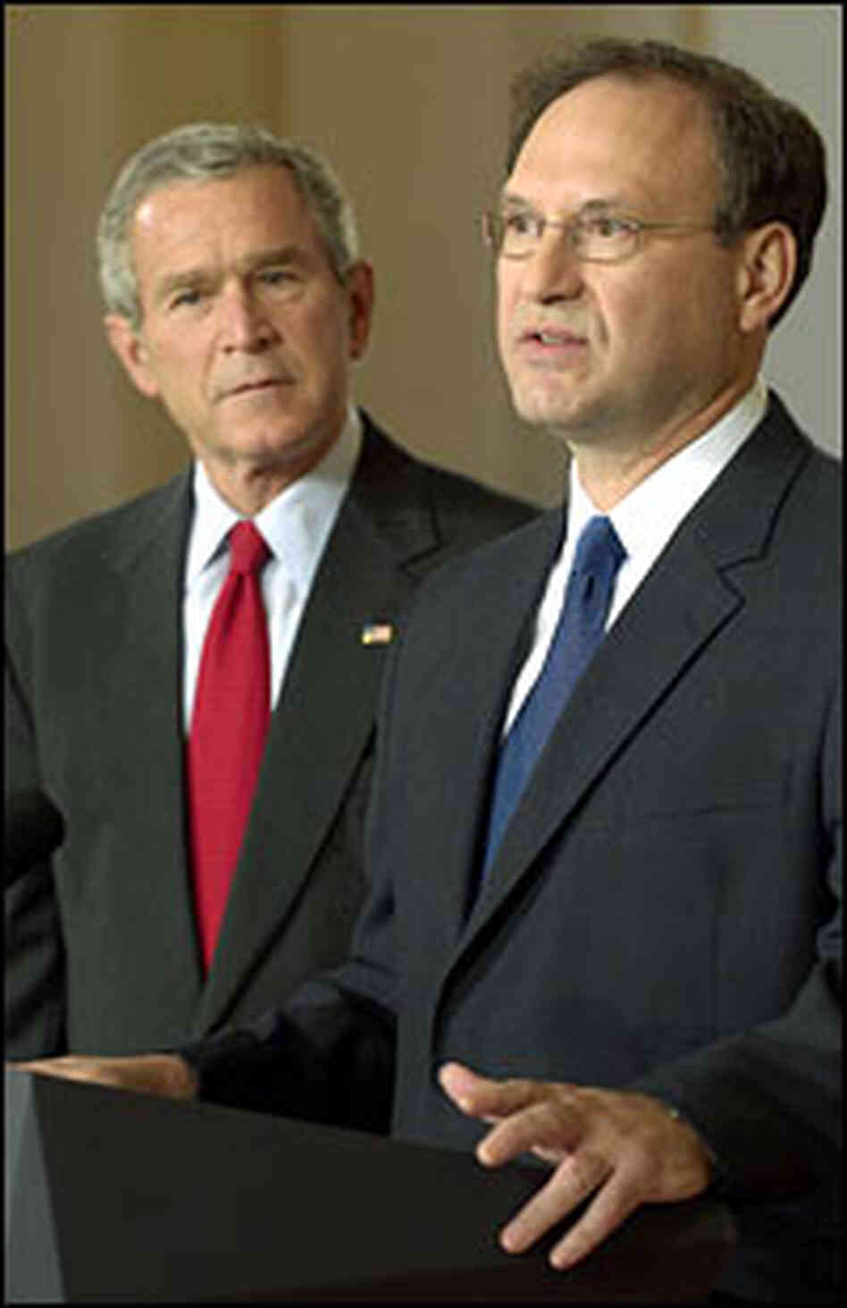 President Bush and Judge Samuel Alito, the new Supreme Court nominee President Bush and Judge Samuel Alito, the new Supreme Court nominee