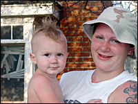 Faith Felth, with 1-year-old son Brendan
