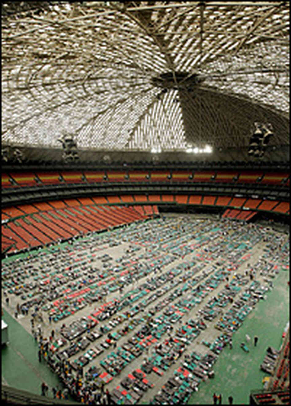 Houston's Astrodome is currently holding 11,000 refugees from New Orleans. Houston's Astrodome is currently holding 11,000 refugees from New Orleans.