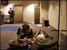 Medical tech Portia Payton hurricane evacuee Betty Porter. Medical tech Portia Payton hurricane evacuee Betty Porter.