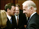 Chief Justice nominee John Roberts (left) with Sen. Biden Chief Justice nominee John Roberts (left) with Sen. Biden
