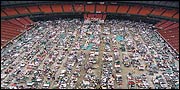 Refugees at Houston's Astrodome.