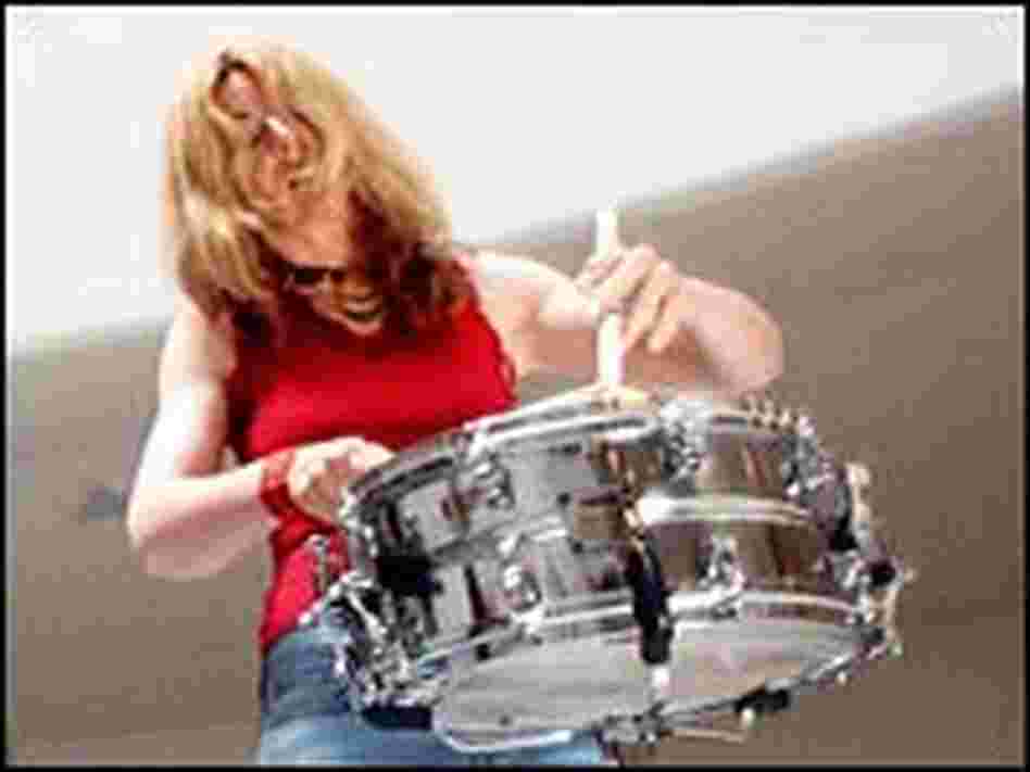 Evelyn Glennie performs in a scene filmed at the Guggenheim Museum.