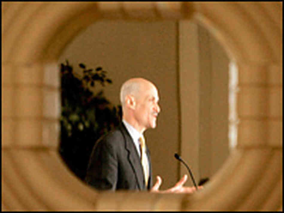 Homeland Security head Michael Chertoff speaks on Capitol Hill in March. Homeland Security head Michael Chertoff speaks on Capitol Hill in March.