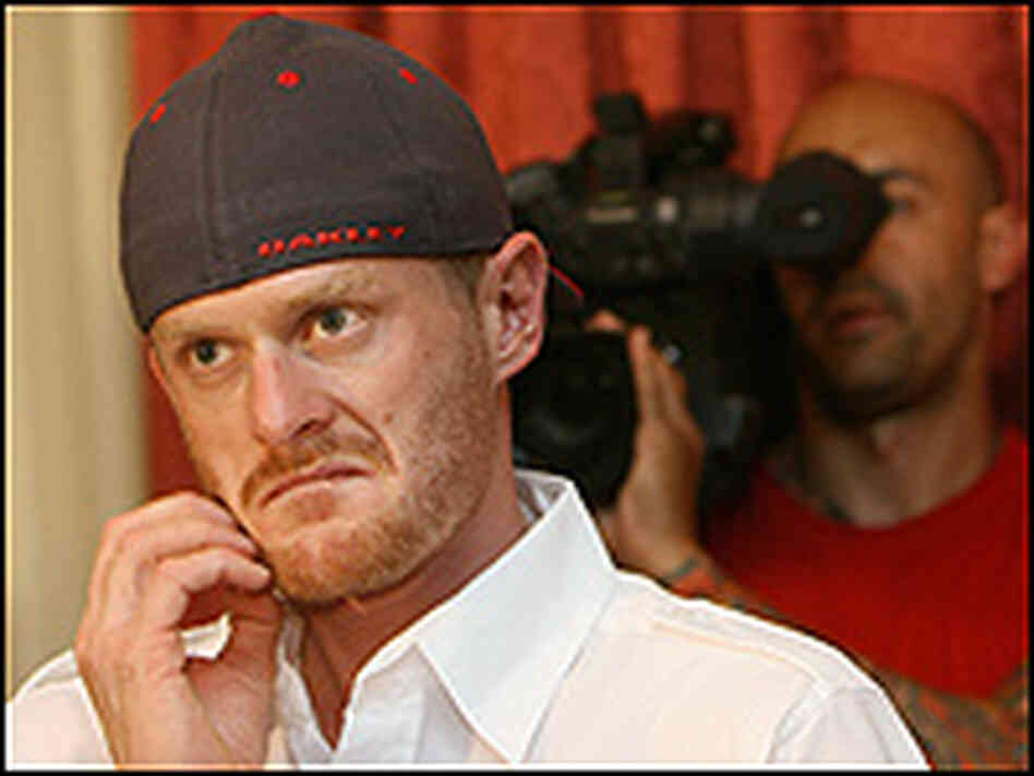 Floyd Landis at a July 28 news conference in Madrid, soon after doping allegations surfaced.