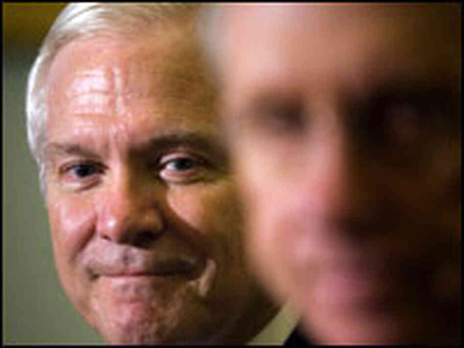 Defense Secretary nominee Robert Gates (left) meets with Sen. Harry Reid Defense Secretary nominee Robert Gates (left) meets with Sen. Harry Reid