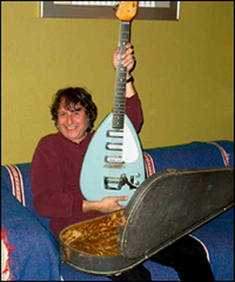 Chris Butler with the object of his search Chris Butler with the object of his search