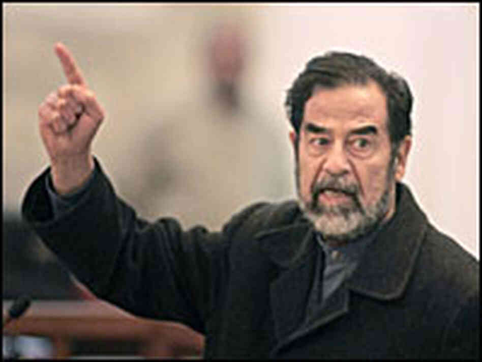 Former Iraqi leader Saddam Hussein was forced to return to court Feb. 13 Former Iraqi leader Saddam Hussein was forced to return to court Feb. 13