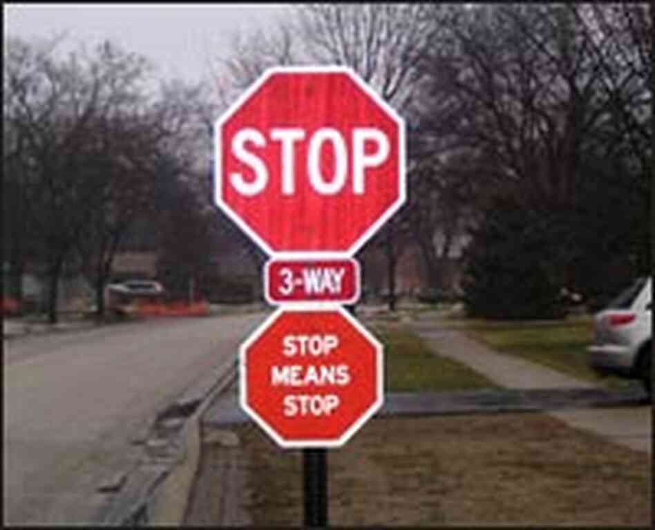 'Stop Means Stop' sign 'Stop Means Stop' sign