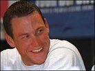 Lance Armstrong at an April 1996 news conference. Lance Armstrong at an April 1996 news conference.