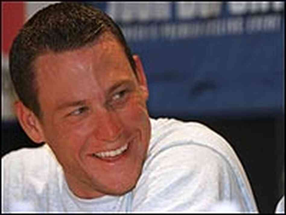 Lance Armstrong at an April 1996 news conference.