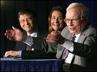 Warren Buffett, right, speaks alongside Bill and Melinda Gates as they detail Buffett's gift. Warren Buffett, right, speaks alongside Bill and Melinda Gates as they detail Buffett's gift.